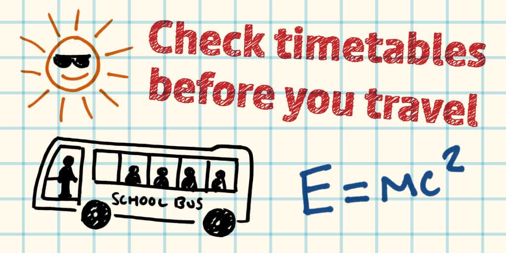 Plan ahead for travelling to school this September