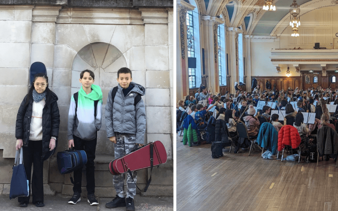 Didsbury High School students attend Benedetti Foundation Strings Day at Stockport Town Hall