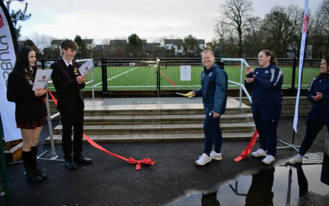 Sale Sharks players open new 3G facility at Didsbury High School