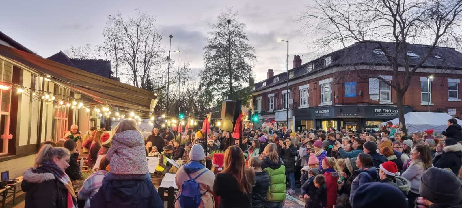 huge crowd gathers at light switch on