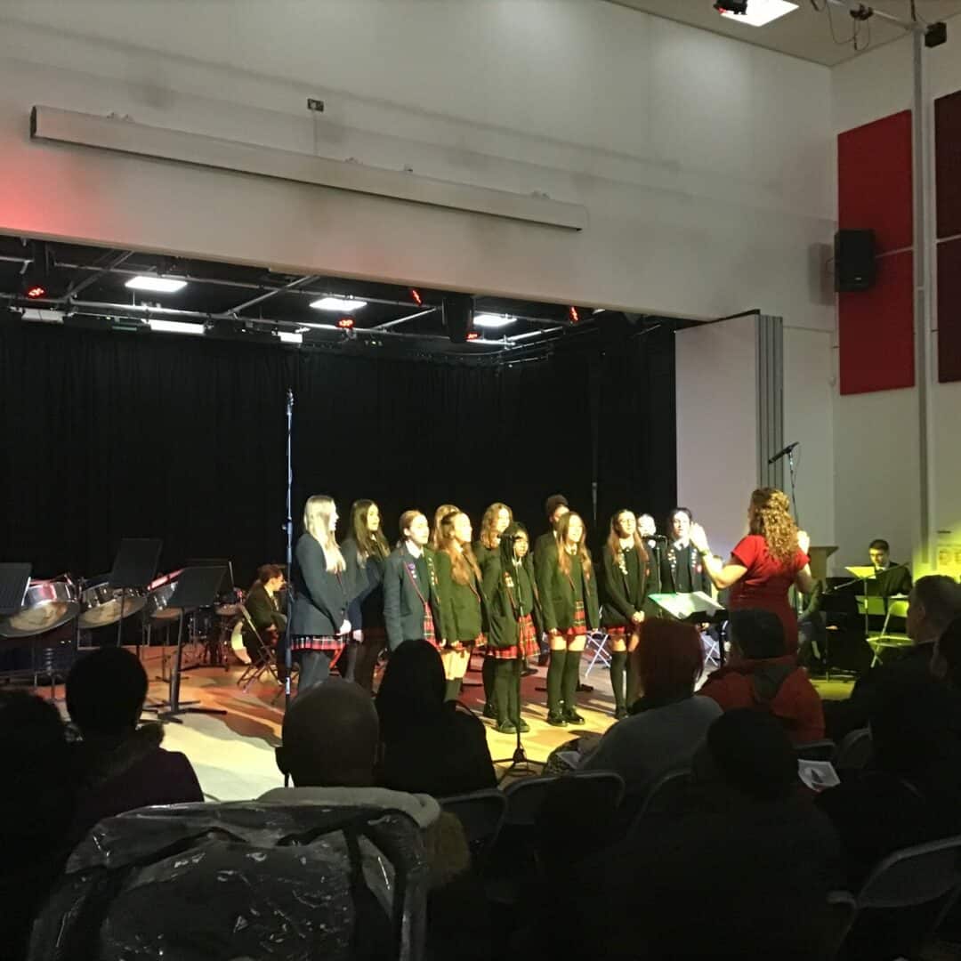 Choir sing in Winter Showcase