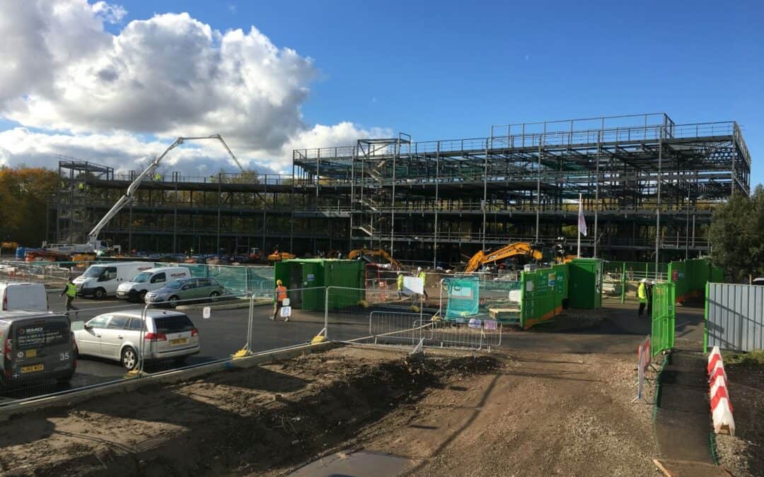 Didsbury High School’s main building is starting to take shape